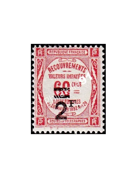Timbre-Taxe n° 54, Timbre de recouvrement, collection timbres France