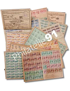 Lot cartes Quittance sociale Alsace  Lorraine