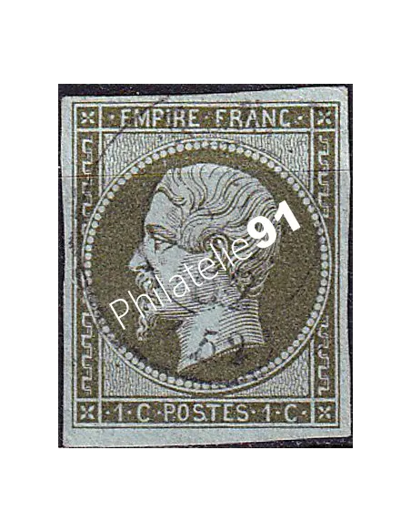 Timbre Classique n° 11 non dentelé oblitéré, collection timbres France
