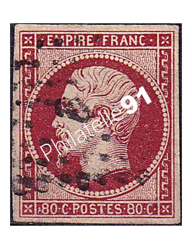 Timbre Classique n° 17Al non dentelé oblitéré, timbres France