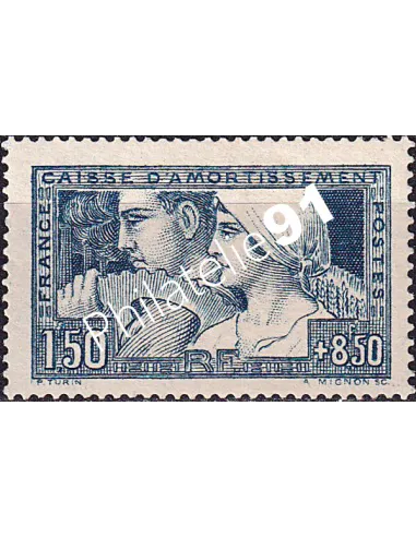 Timbre n° 252a neuf, collection timbres de France