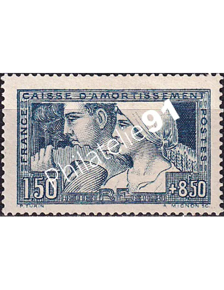 Timbre n° 252a neuf, collection timbres de France