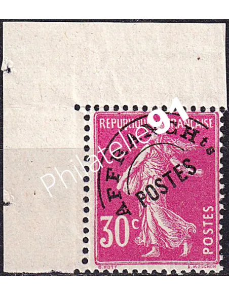 Timbre préoblitéré n°  59 neuf, coin de feuille, Timbres France