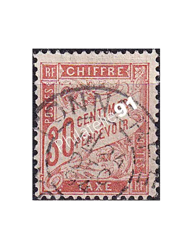 Timbre-taxe n° 34 oblitéré, collection timbres France