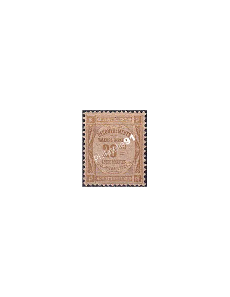 Timbre-taxe n° 45a neuf, papier GC, collection timbres France