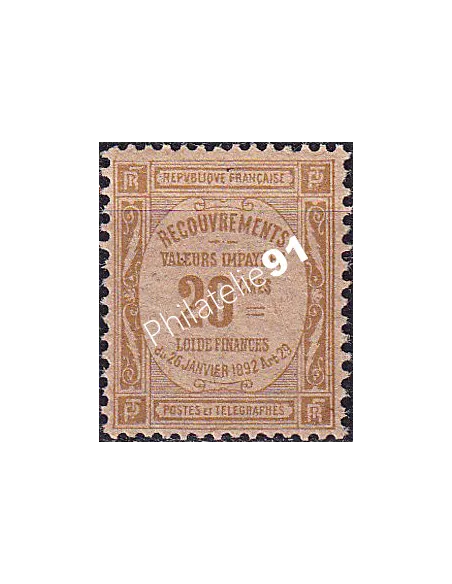 Timbre-taxe n° 45a neuf, papier GC, collection timbres France