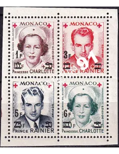 MONACO, n° 379A à 382A neufs, Bloc de 4, Timbres Monaco