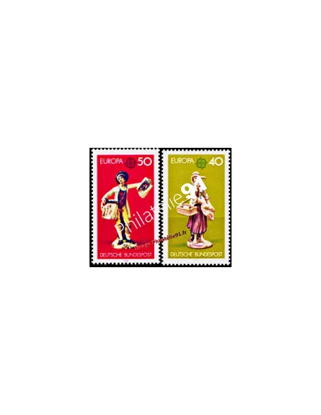Timbres d'ALLEMAGNE - RFA n° 739 à 740 - EUROPA 1976 - Œuvres d'art