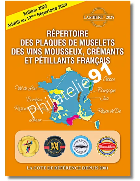 additif 2025 au Lambert 13ème répertoire des muselets de vins mousseux