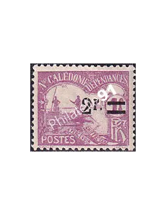 Nouvelle Calédonie, timbre-taxe n° 24 charnière, Timbres Colonies françaises