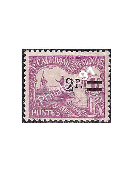Nouvelle Calédonie, timbre-taxe n° 24 charnière, Timbres Colonies françaises