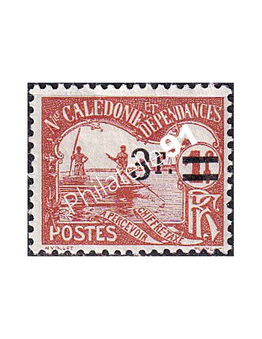 Nouvelle Calédonie, timbre-taxe n° 25 charnière, Timbres Colonies françaises