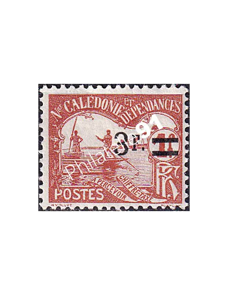 Nouvelle Calédonie, timbre-taxe n° 25 charnière, Timbres Colonies françaises