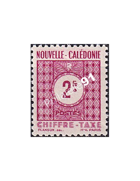 Nouvelle Calédonie, timbre-taxe n° 43 charnière, Timbres Colonies françaises