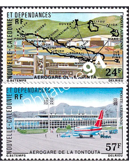 NOUVELLE CALEDONIE, PA n° 179 à 180 neufs, collection timbres Dom-Tom