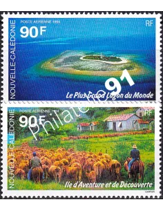 NOUVELLE CALEDONIE, PA n° 322 à 323 neufs, collection timbres Dom-Tom