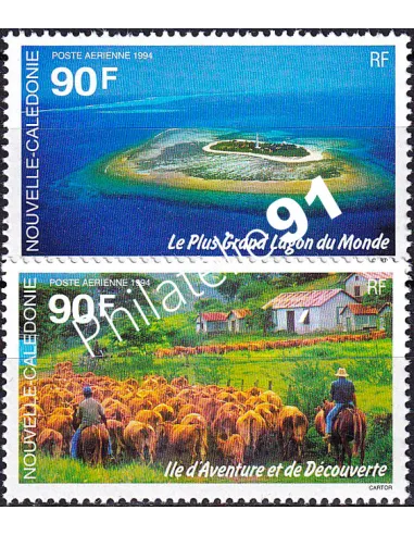 NOUVELLE CALEDONIE, PA n° 322 à 323 neufs, collection timbres Dom-Tom