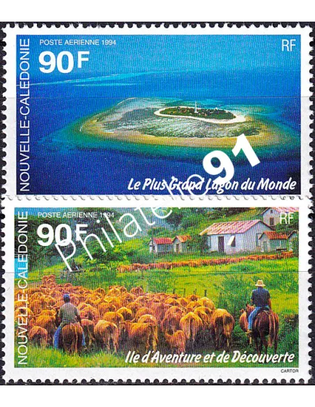NOUVELLE CALEDONIE, PA n° 322 à 323 neufs, collection timbres Dom-Tom