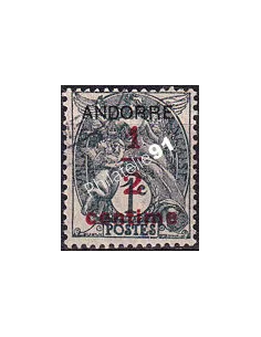 Timbre n° 1 oblitéré, collection timbres Andorre Français
