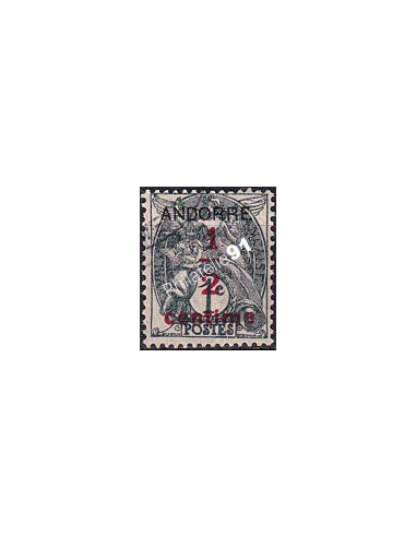 Timbre n° 1 oblitéré, collection timbres Andorre Français