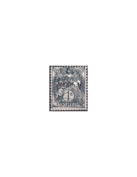 Timbre n° 2 oblitéré, collection timbres Andorre Français