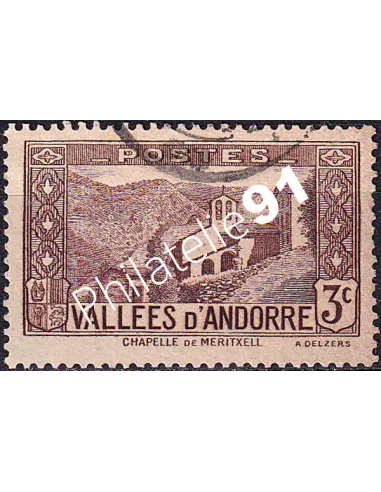 Timbre n° 26 oblitéré, collection timbres Andorre Français