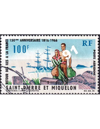 Saint-Pierre et Miquelon, PA n° 36 oblitéré, timbres Dom-Tom