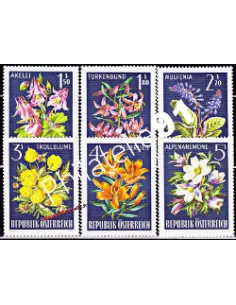Timbres d'AUTRICHE n° 1044 à 1049 - Fleurs des Alpes