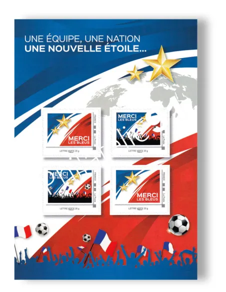 Timbres Collectors, COL 359, "Merci les Bleus", timbres France