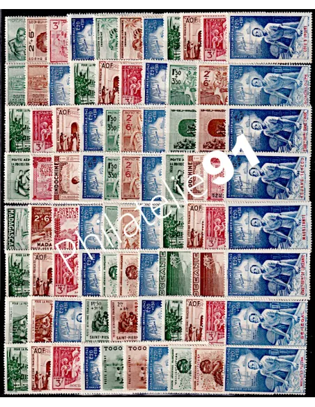 Grande série coloniale française de 1942 - Série P.E.I.Q.I.