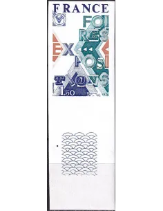 n° 1909a non dentelé neuf, bord de feuille, collection timbres France