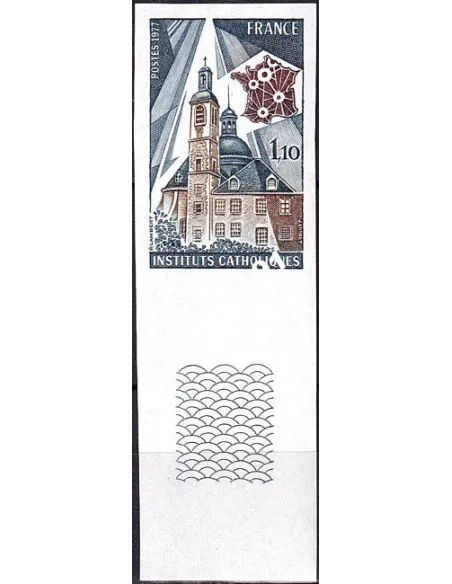 n° 1933a non dentelé neuf, bord de feuille, collection timbres France