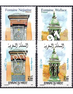 Émission commune, France-Maroc, n° 3441 à 3442 + n° 1298 à 1299