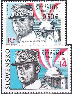 Émission commune, France-Slovaquie, n° 3554 et 390, timbres Europe