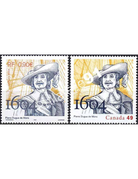 Émission commune, France-Canada, n° 3678 et 2086, timbres Monde