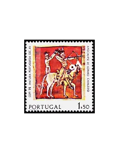 PORTUGAL - n° 1261a - EUROPA 1975 - Peintures (avec bande de phosphore)