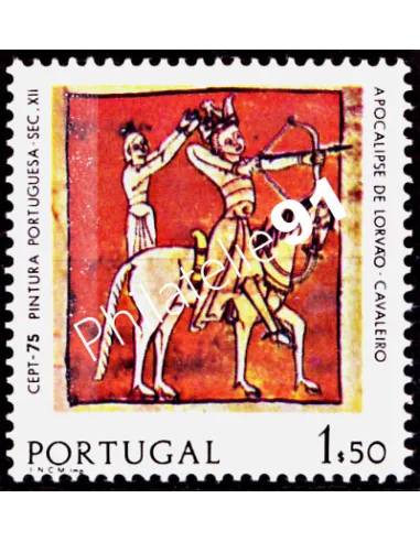 PORTUGAL - n° 1261a - EUROPA 1975 - Peintures (avec bande de phosphore)