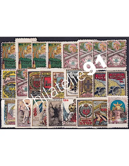 Lot de vignettes 14/18, c ollection timbres de France
