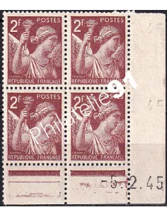 Coin daté du timbre n° 653, collection timbres France