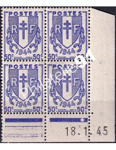 Coin daté du timbre n° 673, collection timbres France