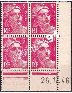 Coin daté du timbre n° 719A, collection timbres France