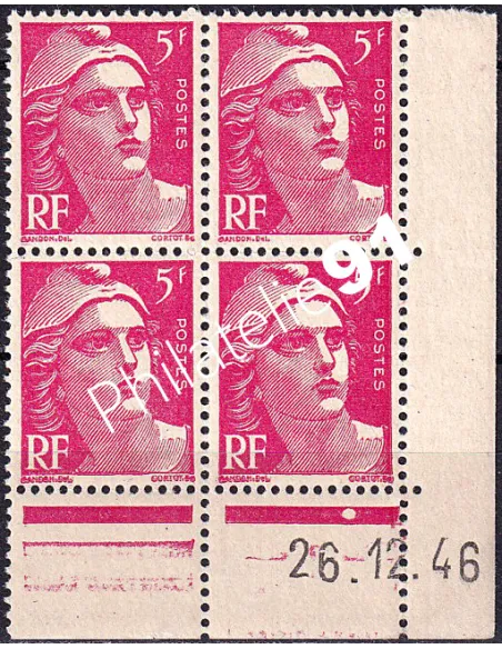 Coin daté du timbre n° 719A, collection timbres France
