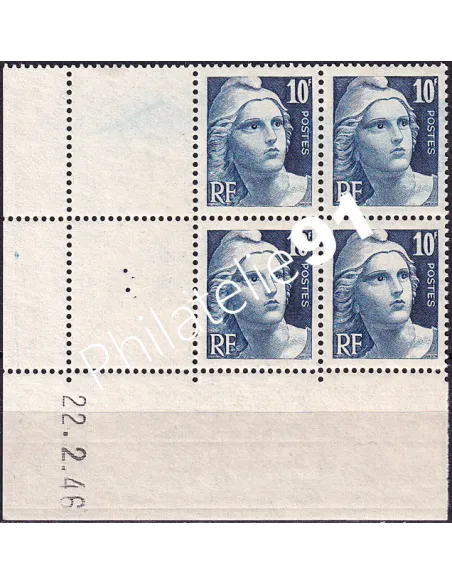 Coin daté du timbre n° 726, collection timbres France