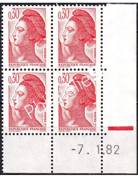 Coin daté du timbre n° 2182, collection timbres France