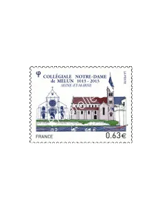 Timbre de France n° 4743. Collégiale Notre-Dame de Melun - Série touristique