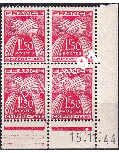 Coin daté du timbre-taxe n° 71, collection timbres France