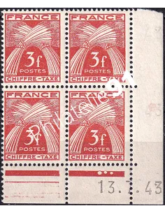 Coin daté du timbre-taxe n° 73, collection timbres France