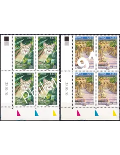 Coins datés des timbres de Service n° 166 à 167, timbres France