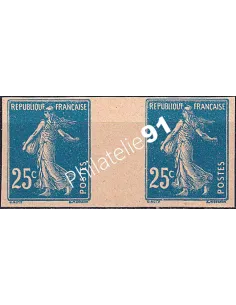 Variété sur paire de timbres n° 140, collection timbres France