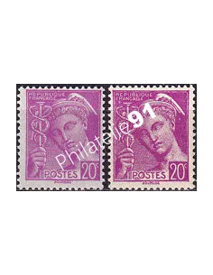 Variété sur timbre n° 410, collection timbres France